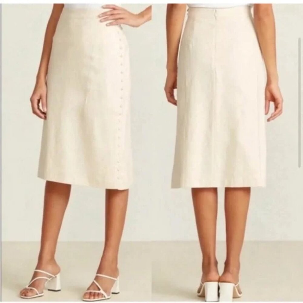 Madewell Cream Midi Skirt